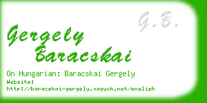 gergely baracskai business card